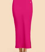 Pink Nylon Soft Petticoat Skirts for Women Saree Shape Wear 