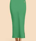 Green Solid Nylon Soft Petticoat Skirts for Women Saree Shape Wear 