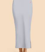 Grey Solid Nylon Soft Petticoat Skirts for Women Saree Shape Wear 