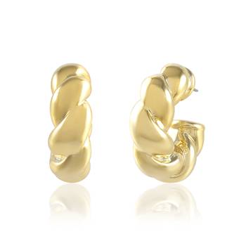 Acrylic goldplated twisted hoop earrings women 4