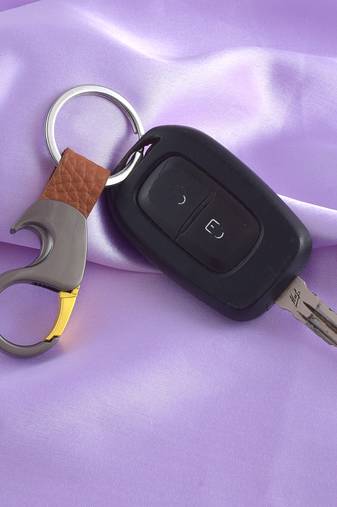 Brass hook shape bottle opener keychain