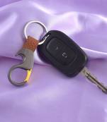 Brass hook shape bottle opener keychain