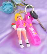 Polyresin disney doll inspired keychain for girls women