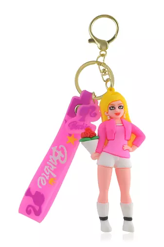 Polyresin disney doll inspired keychain for girls women