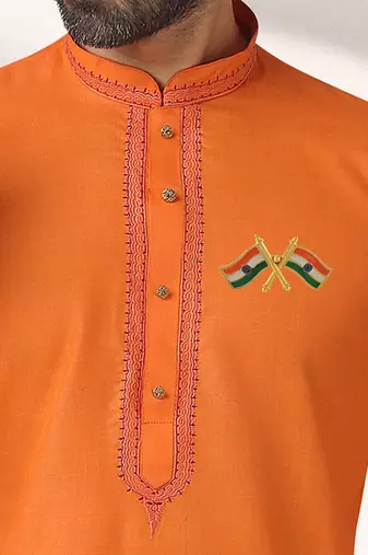 Brass india flag design brooch sareepin for men women