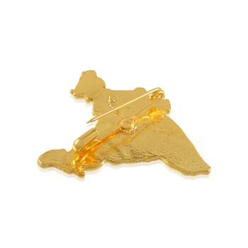 Brass india map design brooch sareepin for men women 3