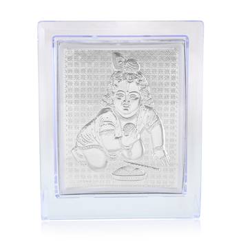 dzine trendz silver foil krishna stand silver 1