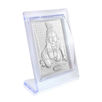 dzine trendz silver foil krishna stand silver 4