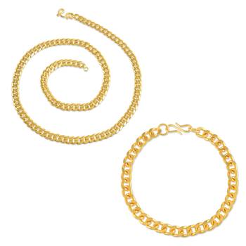 Brass micron men fashion jewellery chain bracelet combo 3