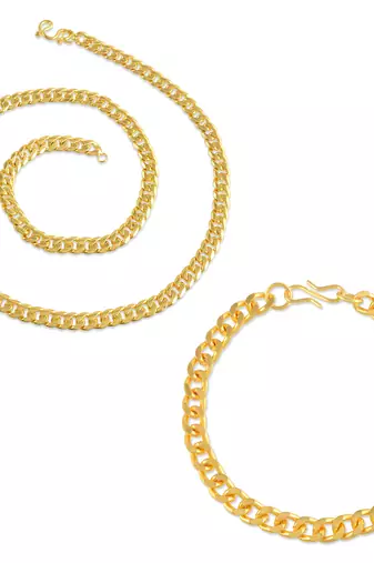 Brass micron men fashion jewellery chain bracelet combo