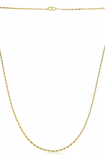 Brass micron gold chain necklace combo