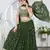 Women's Green faux georgette sequence thread work wedding lehenga choli for wedding function