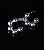 Silver plated sphere delight half hoop earrings