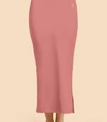Pink Solid Nylon Soft Petticoat Skirts for Women Saree Shape Wear 