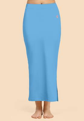 Trendmalls Blue Solid Nylon Soft Petticoat Skirts for Women Saree Shape Wear  1