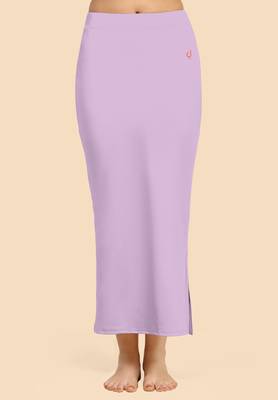 Trendmalls Purple Solid Nylon Soft Petticoat Skirts for Women Saree Shape Wear  1