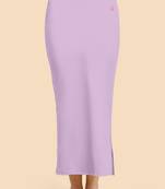 Purple Solid Nylon Soft Petticoat Skirts for Women Saree Shape Wear 