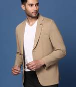 men's Beige slim fit single breasted blazer