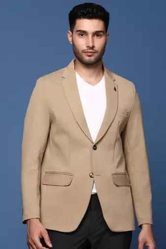 men's Beige slim fit single breasted blazer