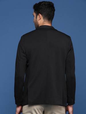 men's black slim fit single breasted blazer 5