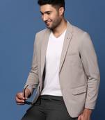 men's grey slim fit single breasted blazer