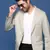 men's beige slim fit single breasted blazer