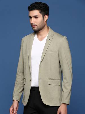 men's green slim fit single breasted blazer 3