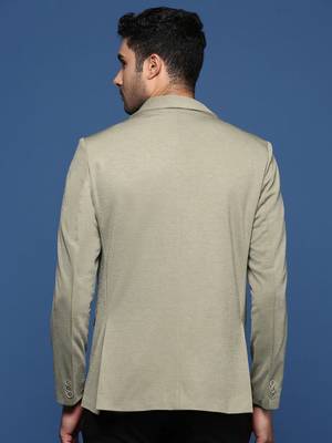men's green slim fit single breasted blazer 4