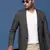 men's Grey slim fit single breasted blazer