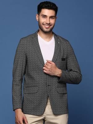 men's Grey slim fit single breasted blazer 2