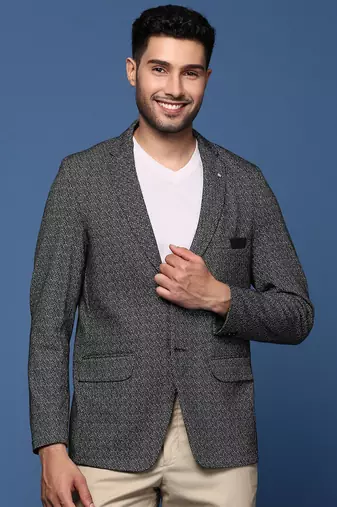men's Grey slim fit single breasted blazer