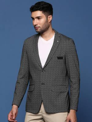 men's Grey slim fit single breasted blazer 3