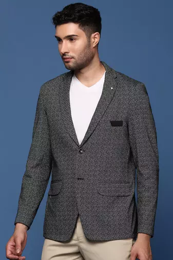 men's Grey slim fit single breasted blazer