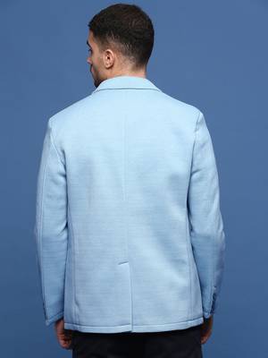 Showoff men's cream slim fit single-breasted blazer 4