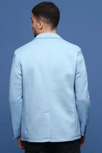 Showoff men's cream slim fit single-breasted blazer
