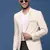 men's cream slim fit single breasted blazer