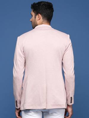 men's peach slim fit single breasted blazer 4