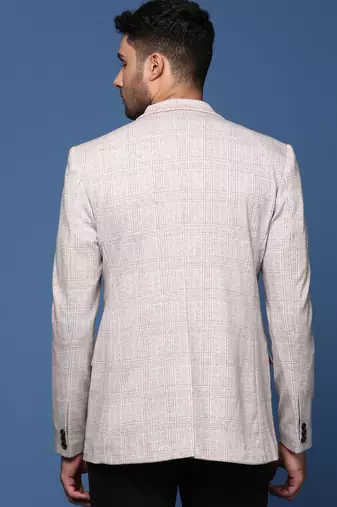 men's grey slim fit single breasted blazer