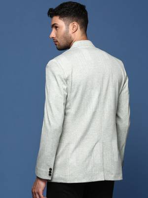 men's green slim fit single breasted blazer 4