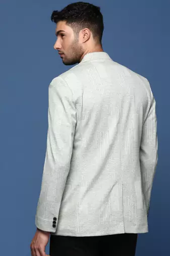 men's green slim fit single breasted blazer