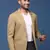 Showoff men's khaki slim fit single breasted blazer