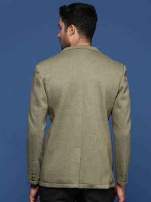men's green slim fit single breasted blazer 4