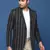 men's charcoal slim fit single breasted blazer