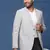 men's grey slim fit single breasted blazer