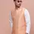 men's woven design orange slim fit nehru jacket