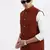 men's brown solid nehru jacket