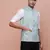men's solid green slim fit nehru jacket