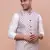 men's solid pink slim fit nehru jacket