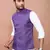 men's solid purple slim fit nehru jacket