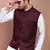 men's solid burgundy slim fit nehru jacket